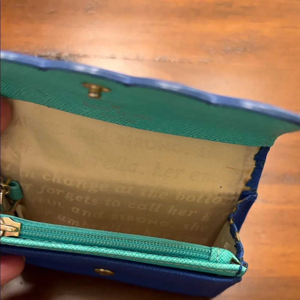 Kate Spade Royal Blue Scalloped Wallet - Picture 6 of 8